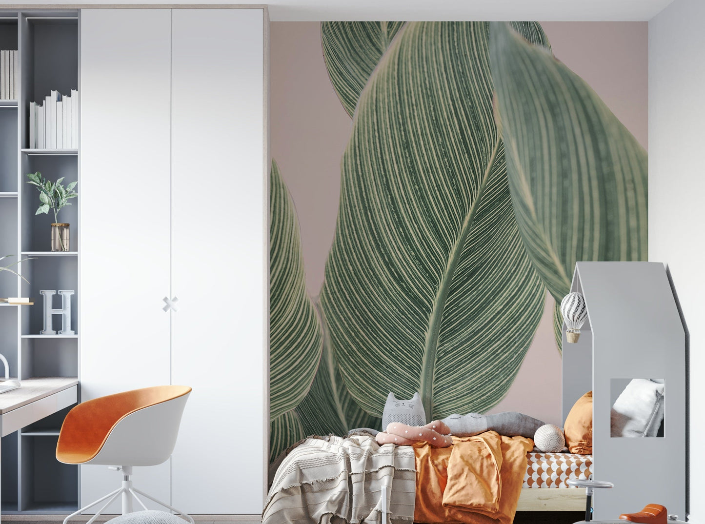 Elegant Botanical Lines wall mural for modern decor.

