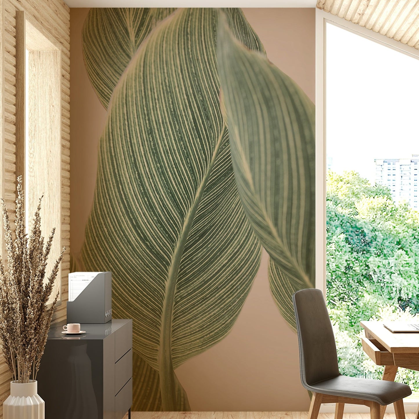 Minimalist botanical lines wall art for chic interiors.

