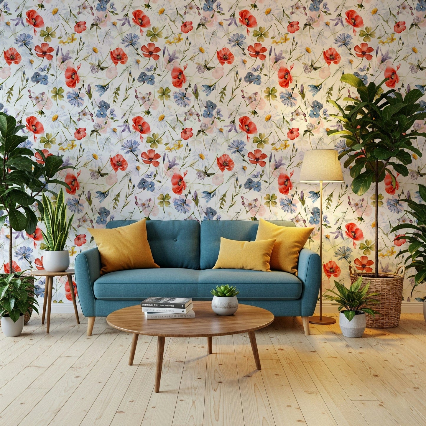 Artistic floral pattern, Botanical Serenity, great choice for refreshing home decor.