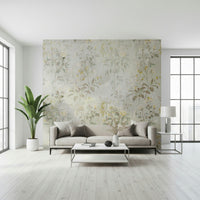 Nature-Inspired Wall Mural – Botanical mural with whispering leaves and gentle greenery for bedrooms or living spaces.