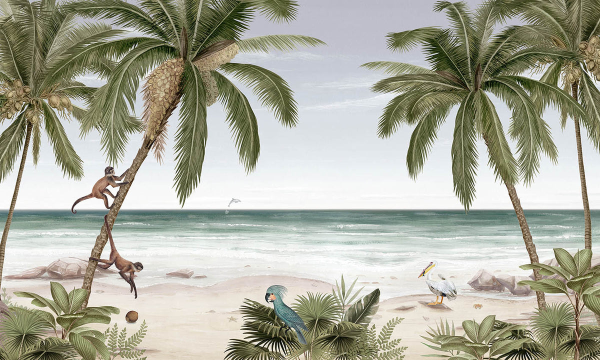 Tropisk strand tapet in your room