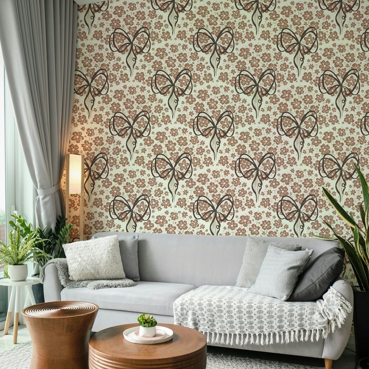 Classic bouquet wallpaper design with a feminine touch

