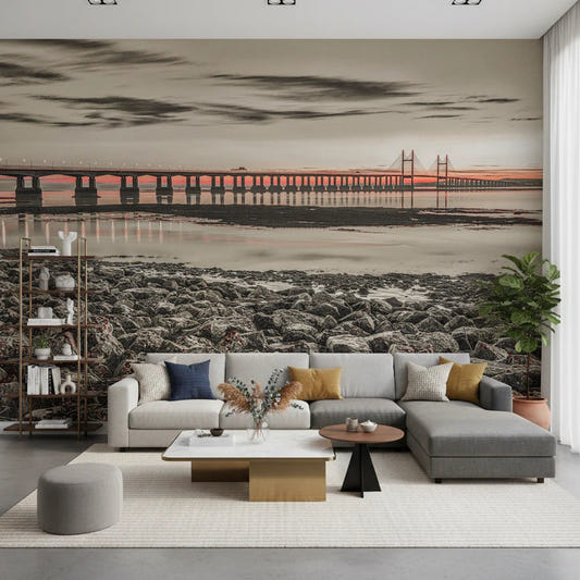 Bridge at Dusk Wall Mural