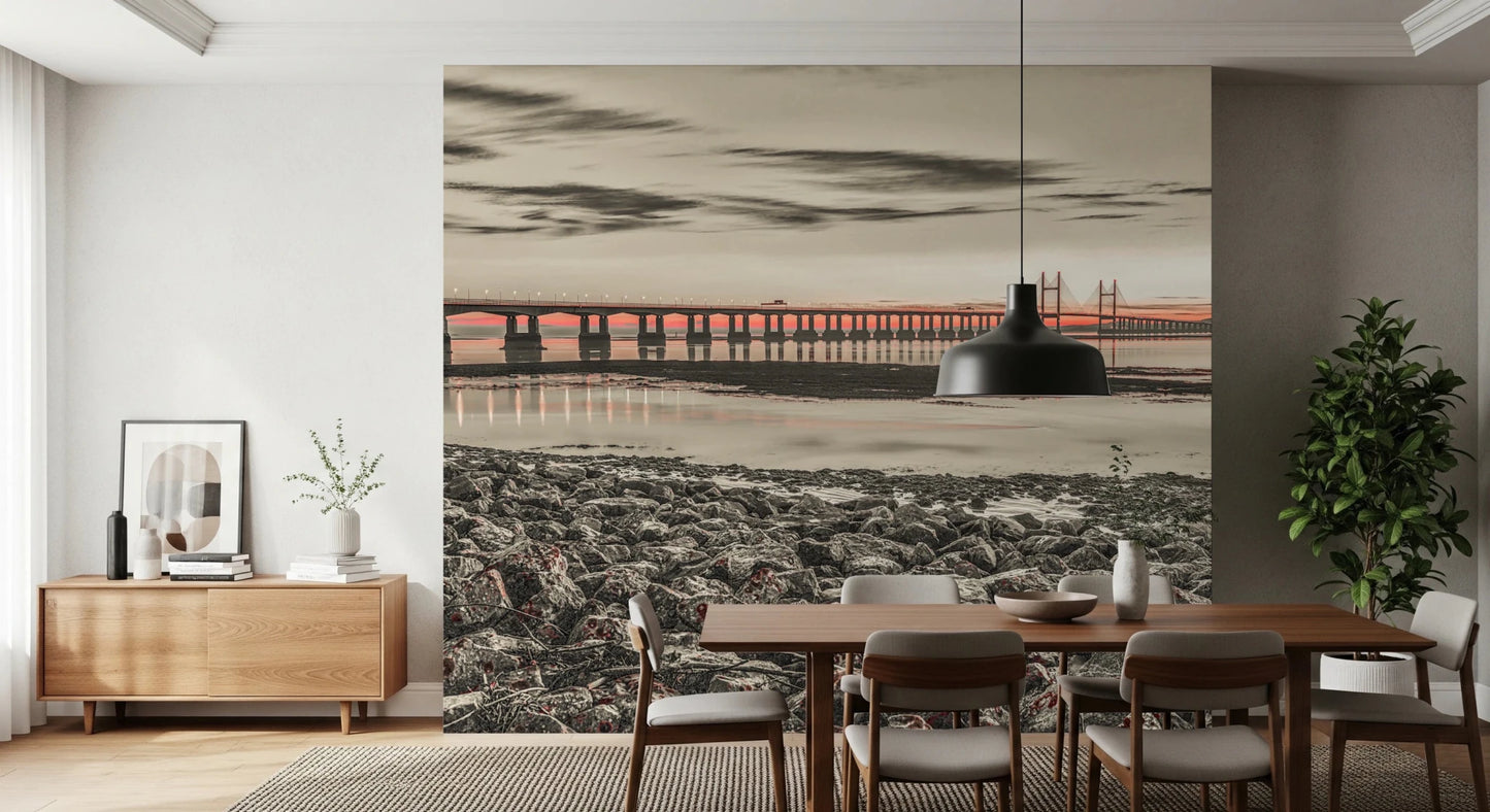 Bridge at Dusk Wall Mural