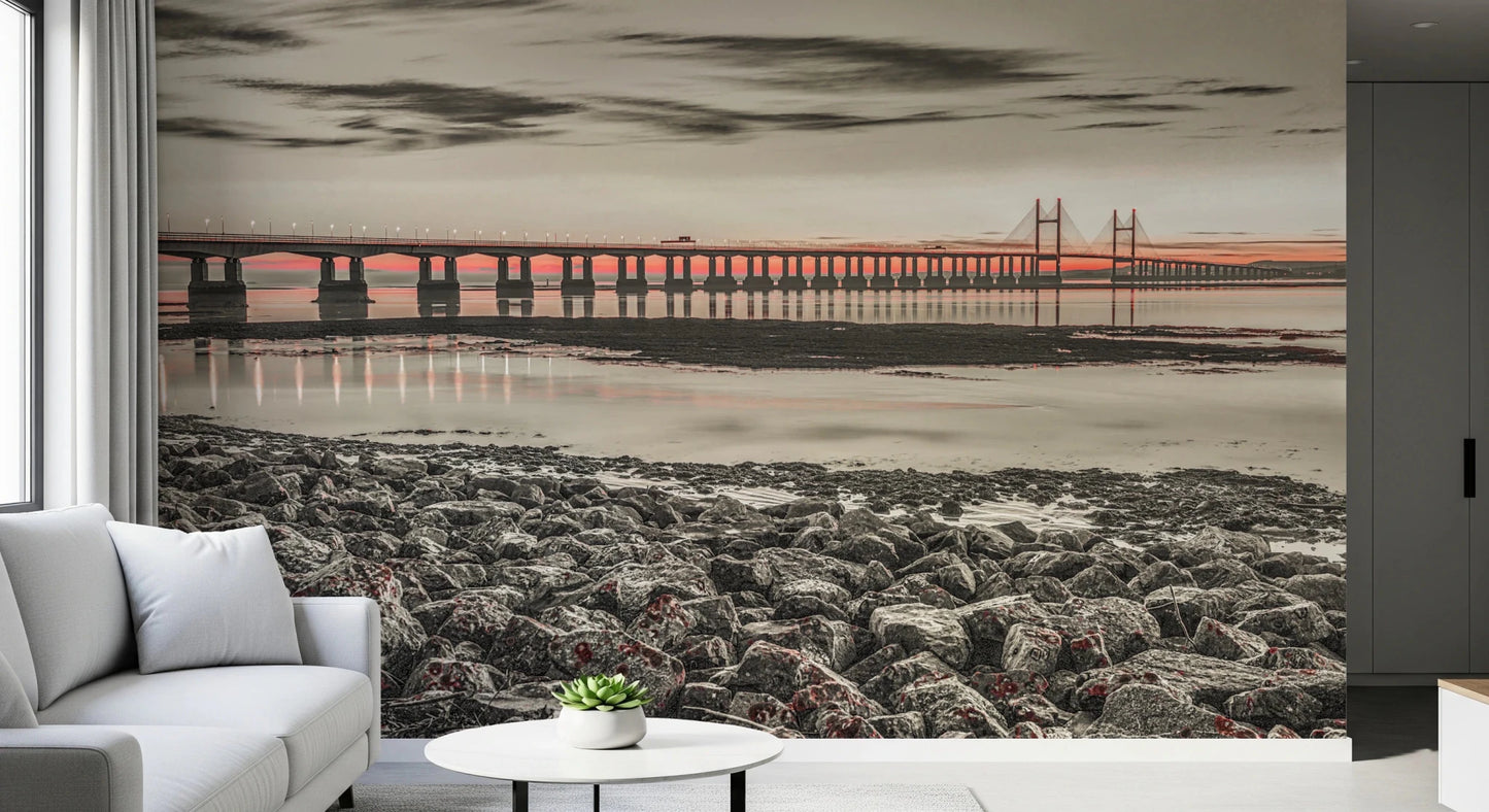 Bridge at Dusk Wall Mural