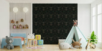 Artistic bronze floral wall mural for a refined and stylish interior space.
