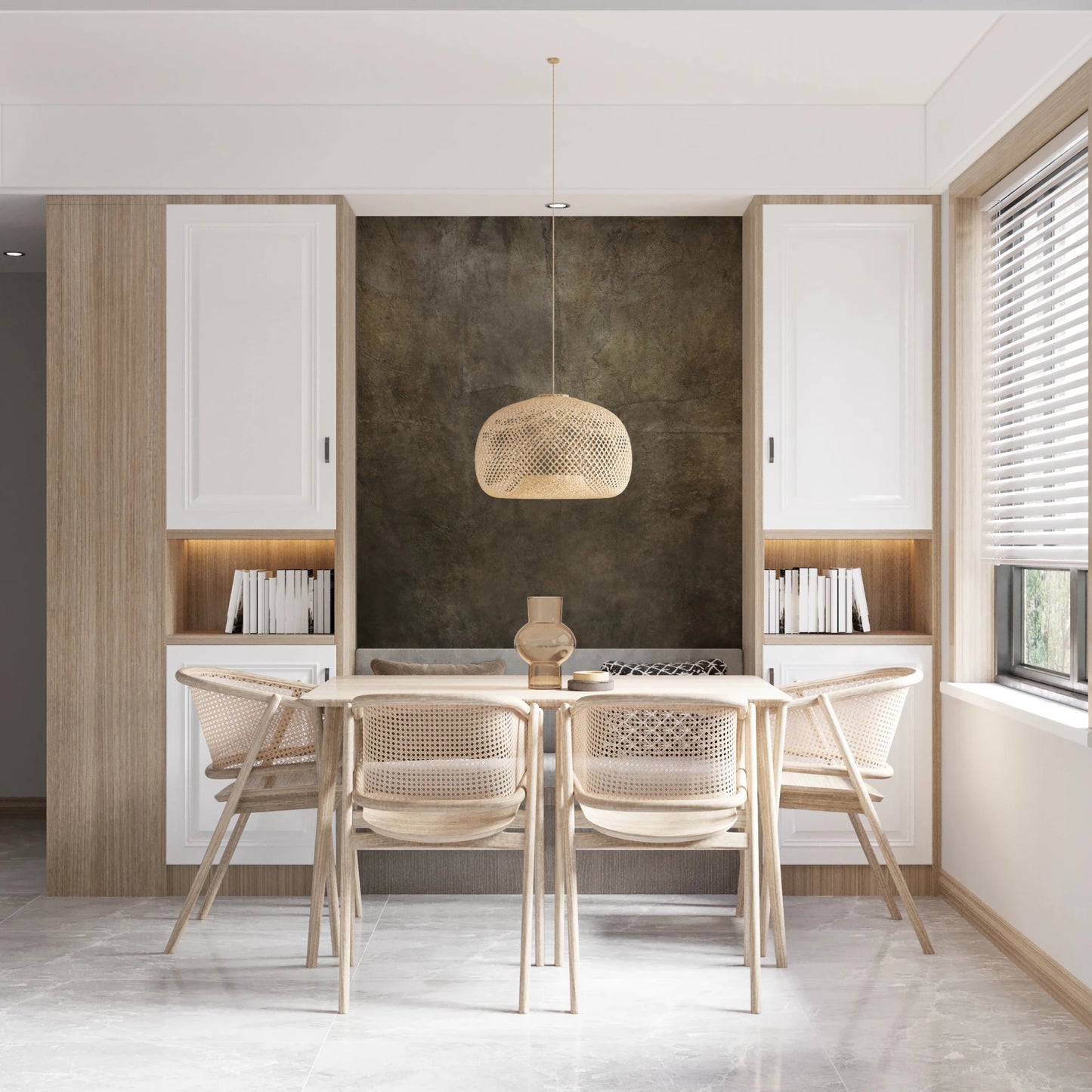 Bronze Paper Collage Wall Mural