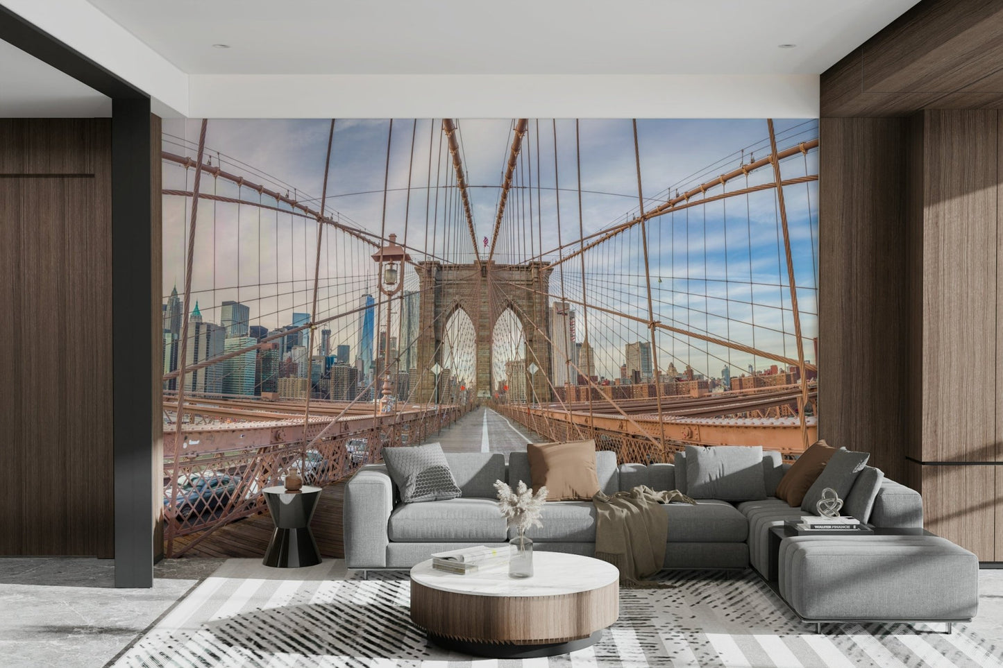 Perspective leading towards the cityscape.

