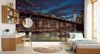 Brooklyn Bridge at Dusk Wall Mural