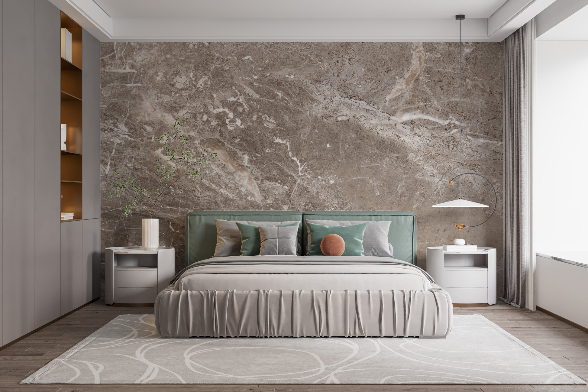 Brown marble textured wallpaper mural - Giffywalls