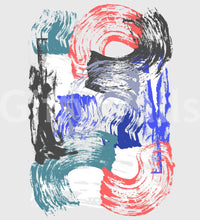 Fluid and expressive brushstroke mural bringing creativity to life

