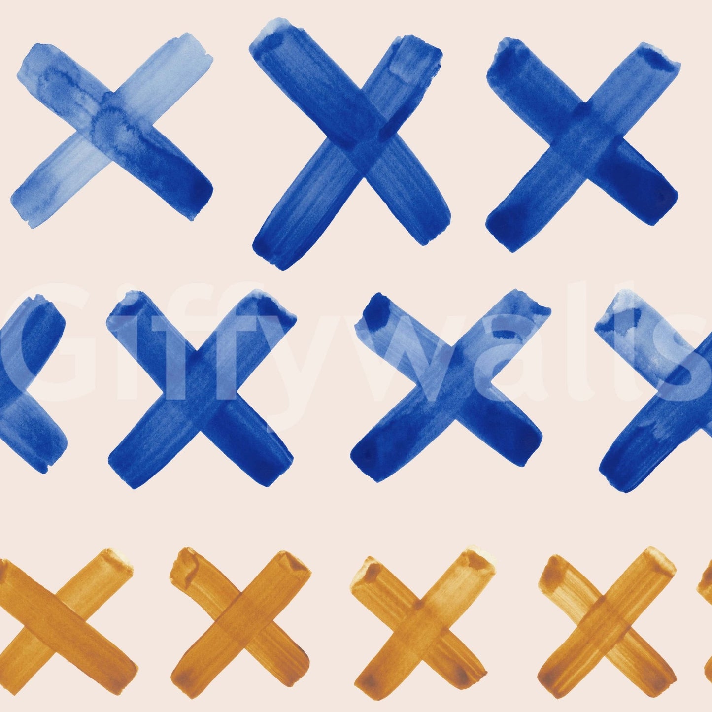 Painterly cross-stroke wallpaper with a clean, modern artistic feel.