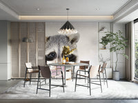 Sweet bubble gum raccoon wallpaper for a quirky kids’ space
