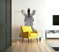 Bubble gum zebra design for a fun, whimsical wall mural.


