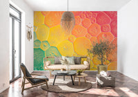 Modern Bubble Kaleidoscope Wall Mural with a flowing circular composition.