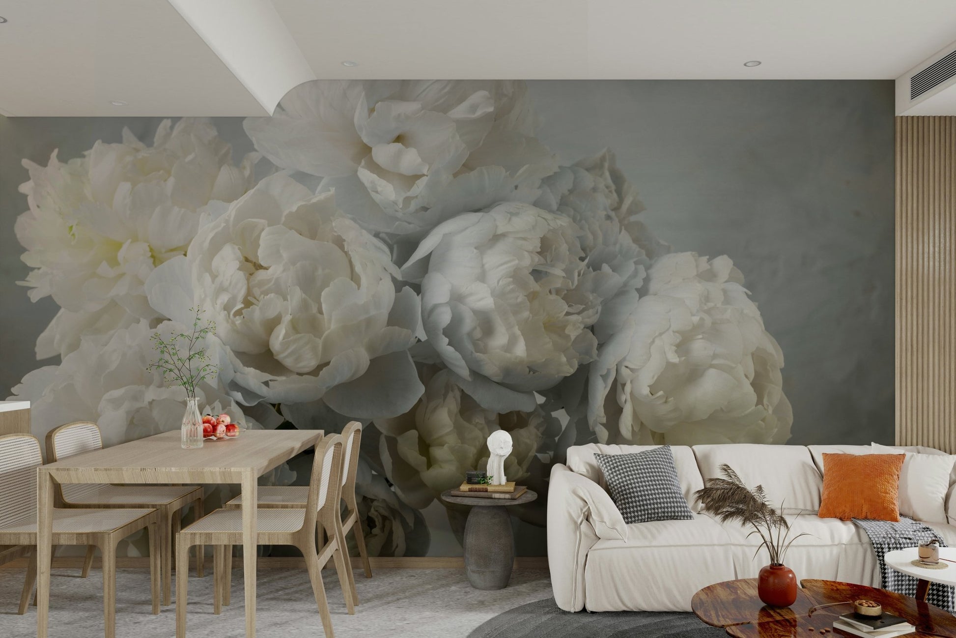 Luxury floral mural with peonies
