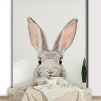 Bunny Wall Mural with a playful and soft bunny design.

