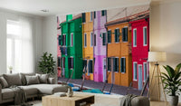 Peel and stick Burano Colors Italian architecture design.