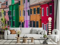 Venice island Burano Colors wall art picturesque dwellings.
