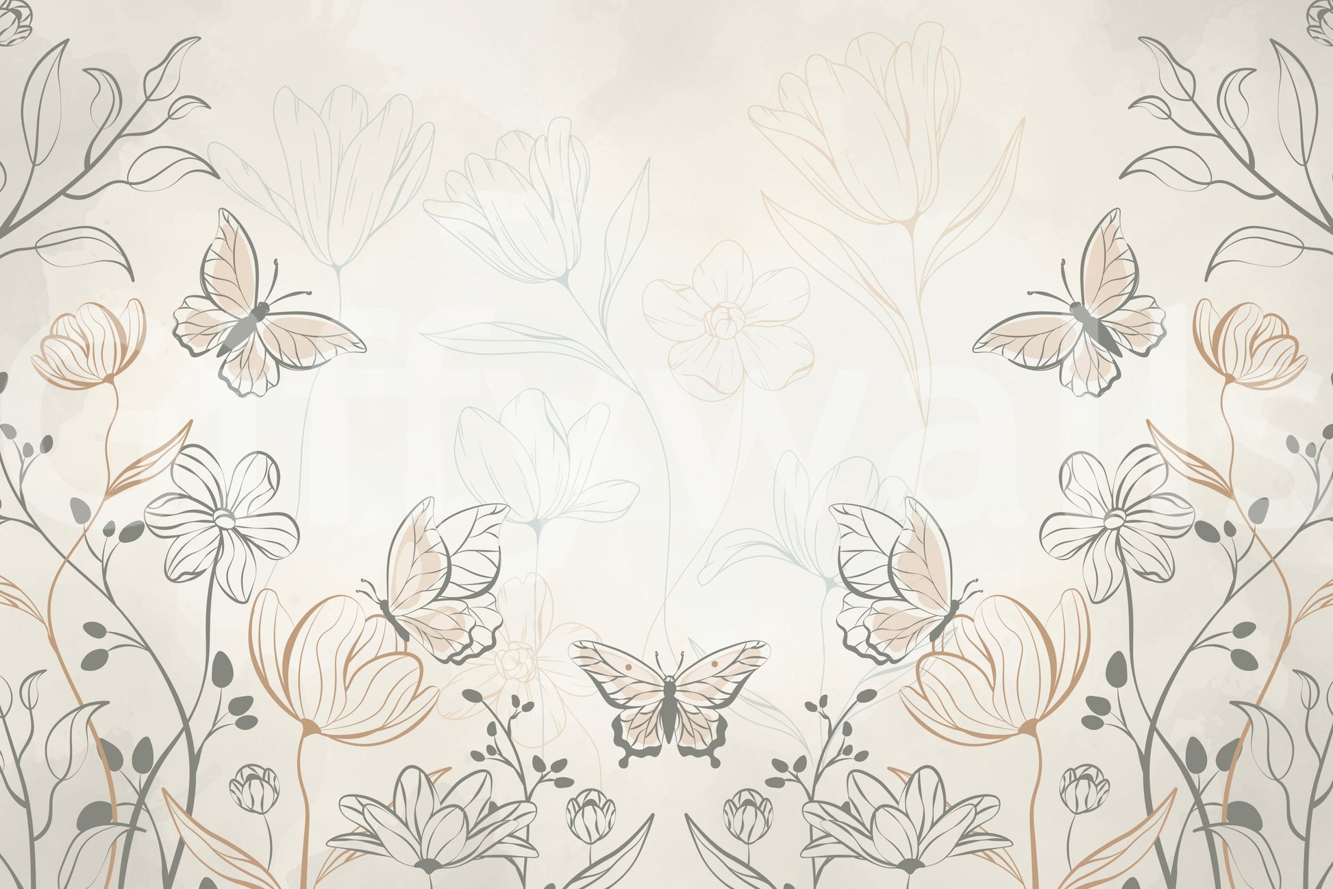 The style is a soft-focus illustration or a painterly design.

