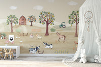 Barnyard Bliss Wall Mural - Giffywalls