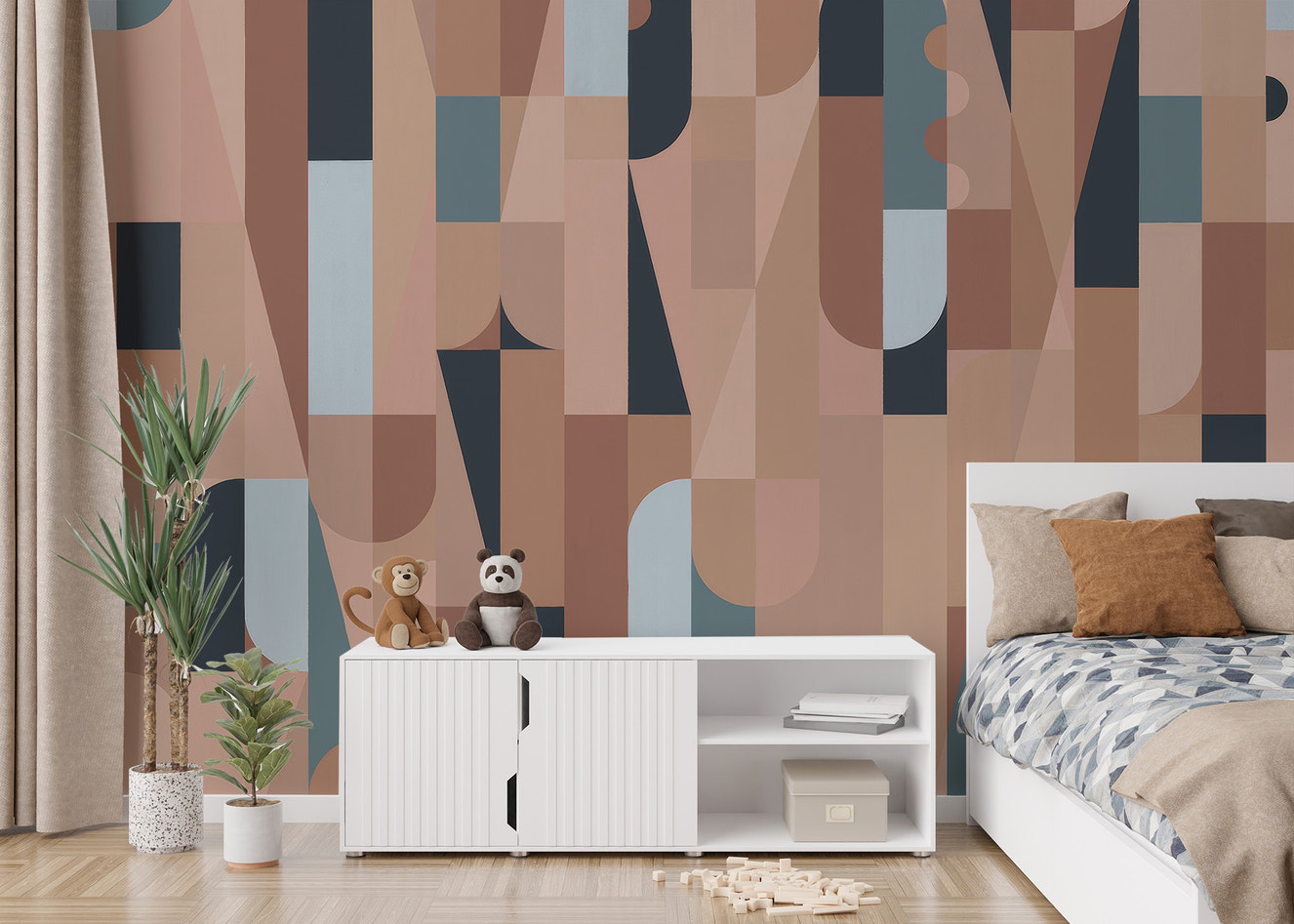 Chromatic Puzzle Wallpaper Mural