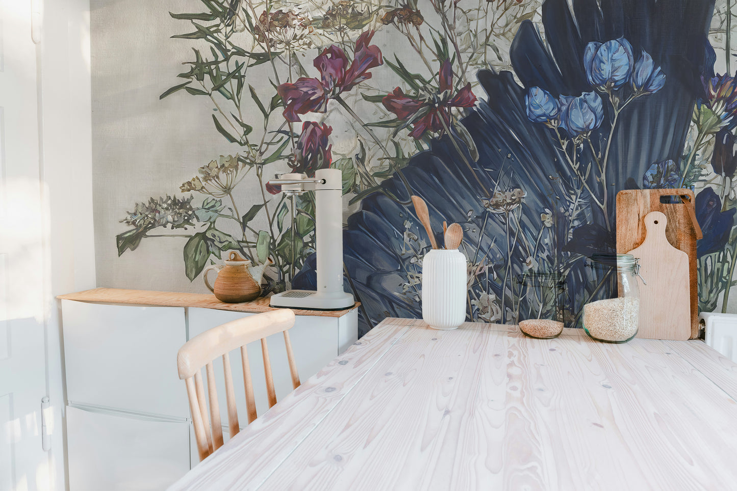 Dusk Till Dawn Floral Mural - Giffywalls