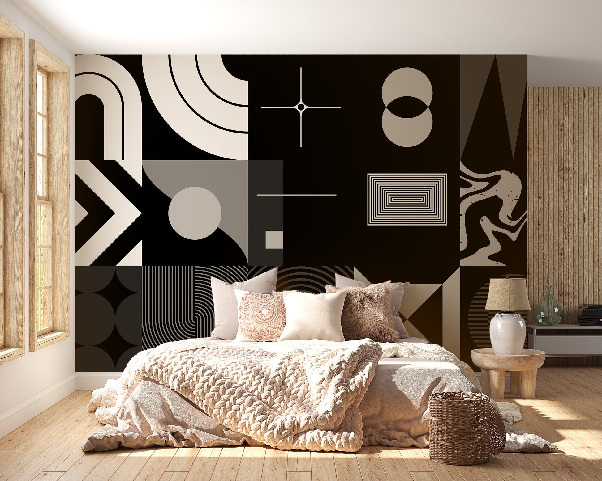 Geometric Elegance Wall Mural - Giffywalls
