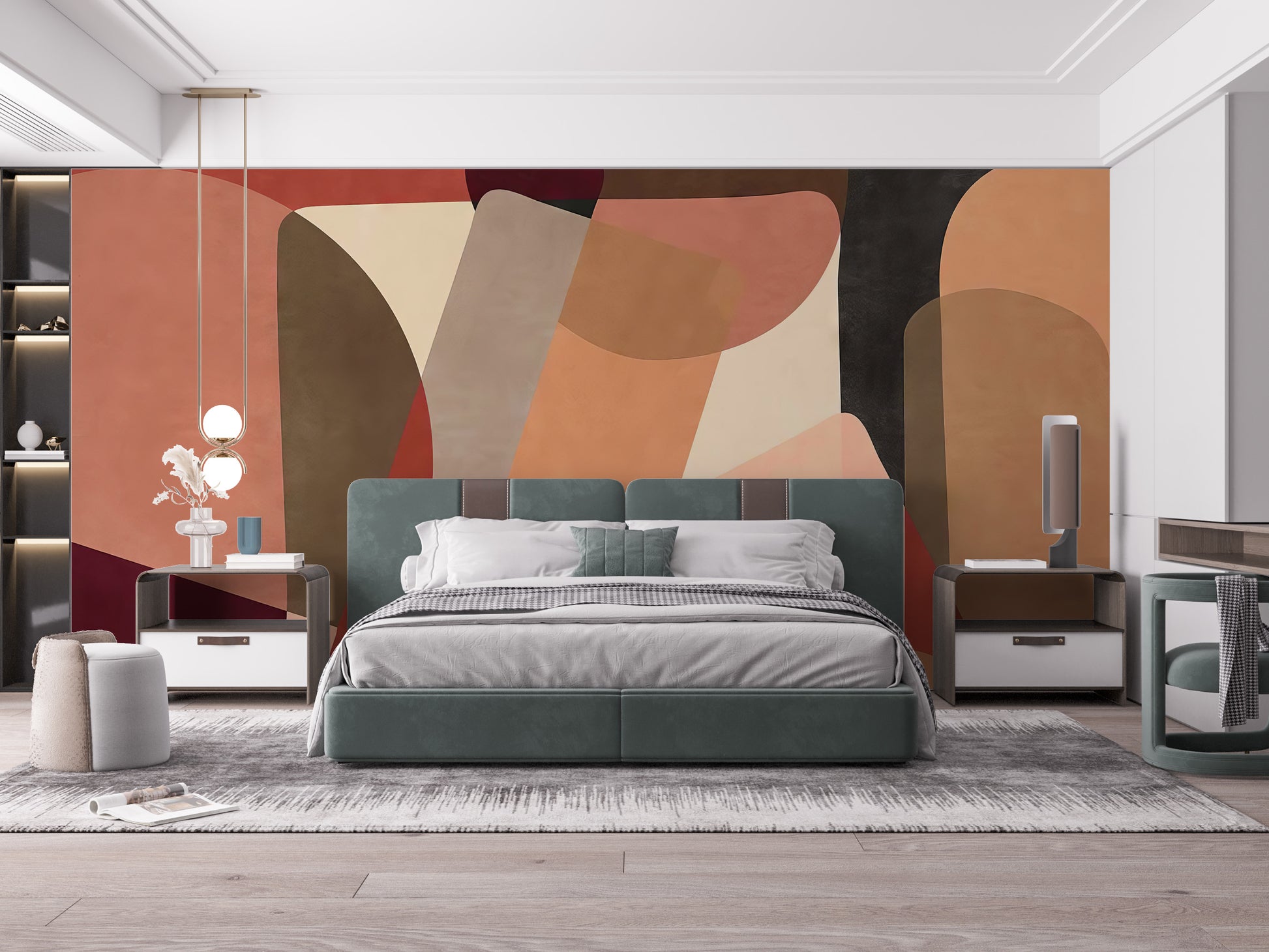 Geometric Fusion Wall Mural - Giffywalls