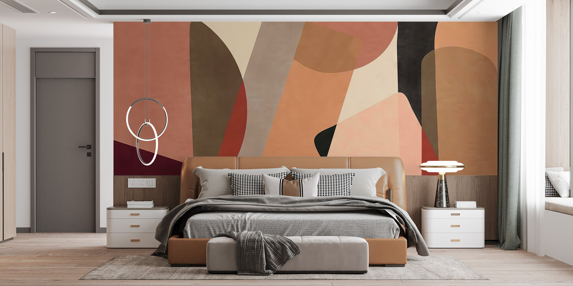 Geometric Fusion Wall Mural - Giffywalls
