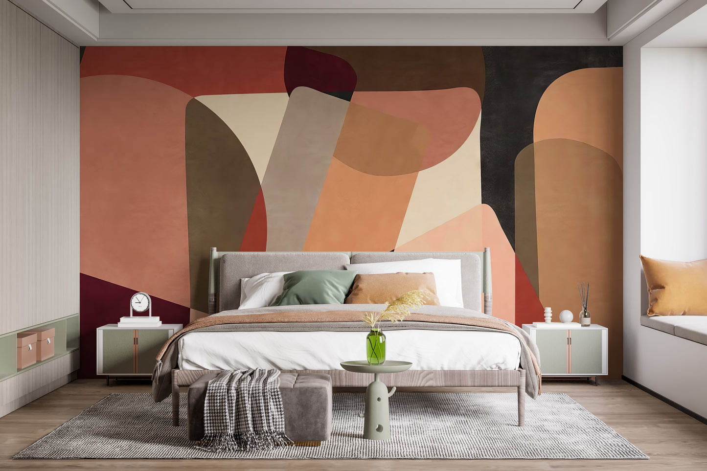 Geometric Fusion Wallpaper for Walls