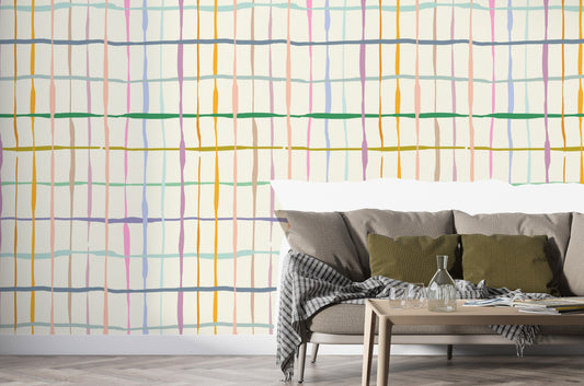 HydroTartan wallpaper featuring calming watercolor hues.

