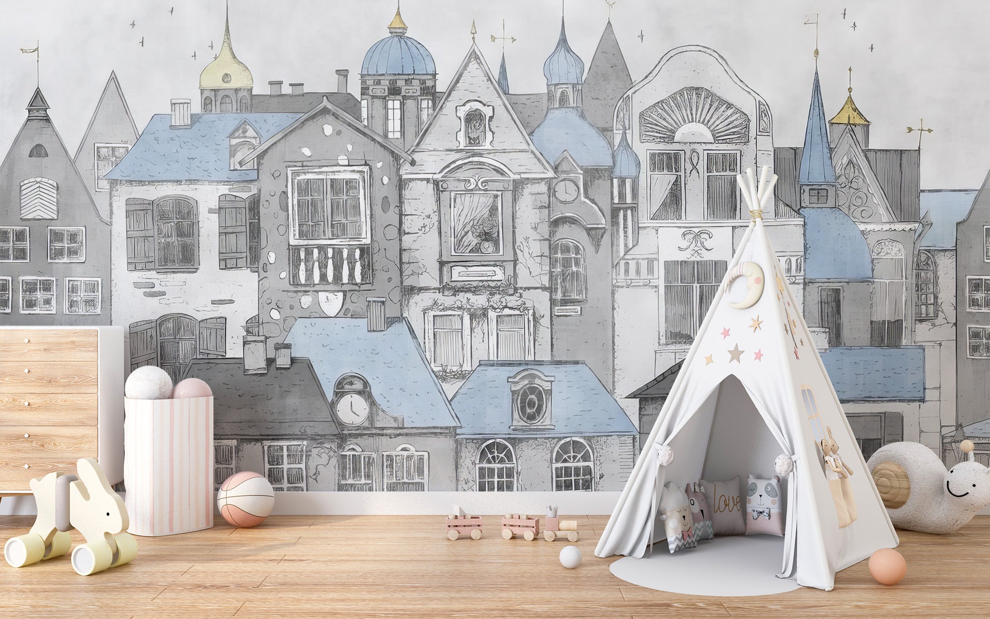 Sketchbook Structures Wallpaper