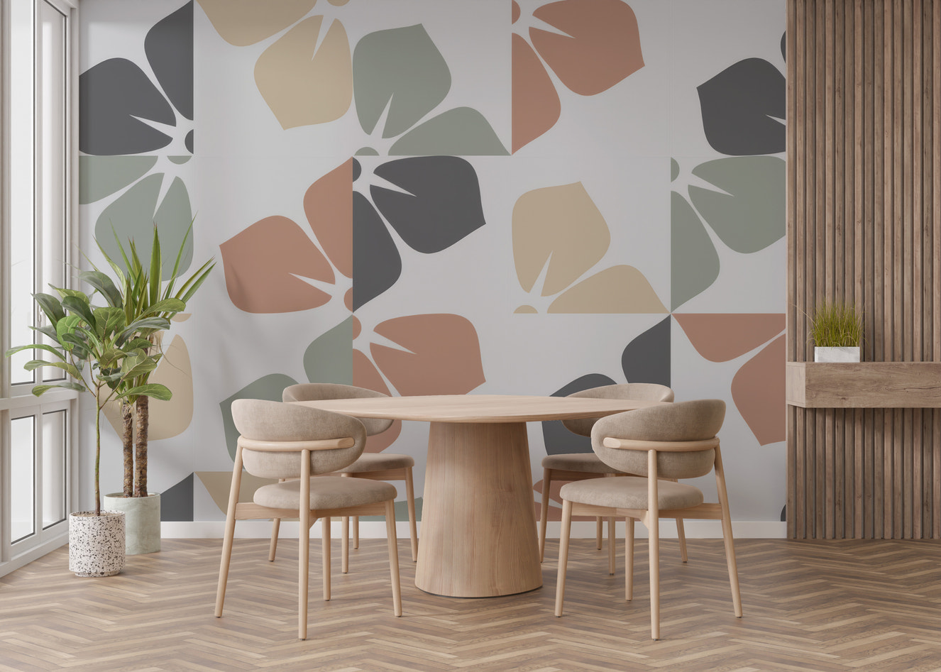 Abstract Foliage Wall Mural - Giffywalls