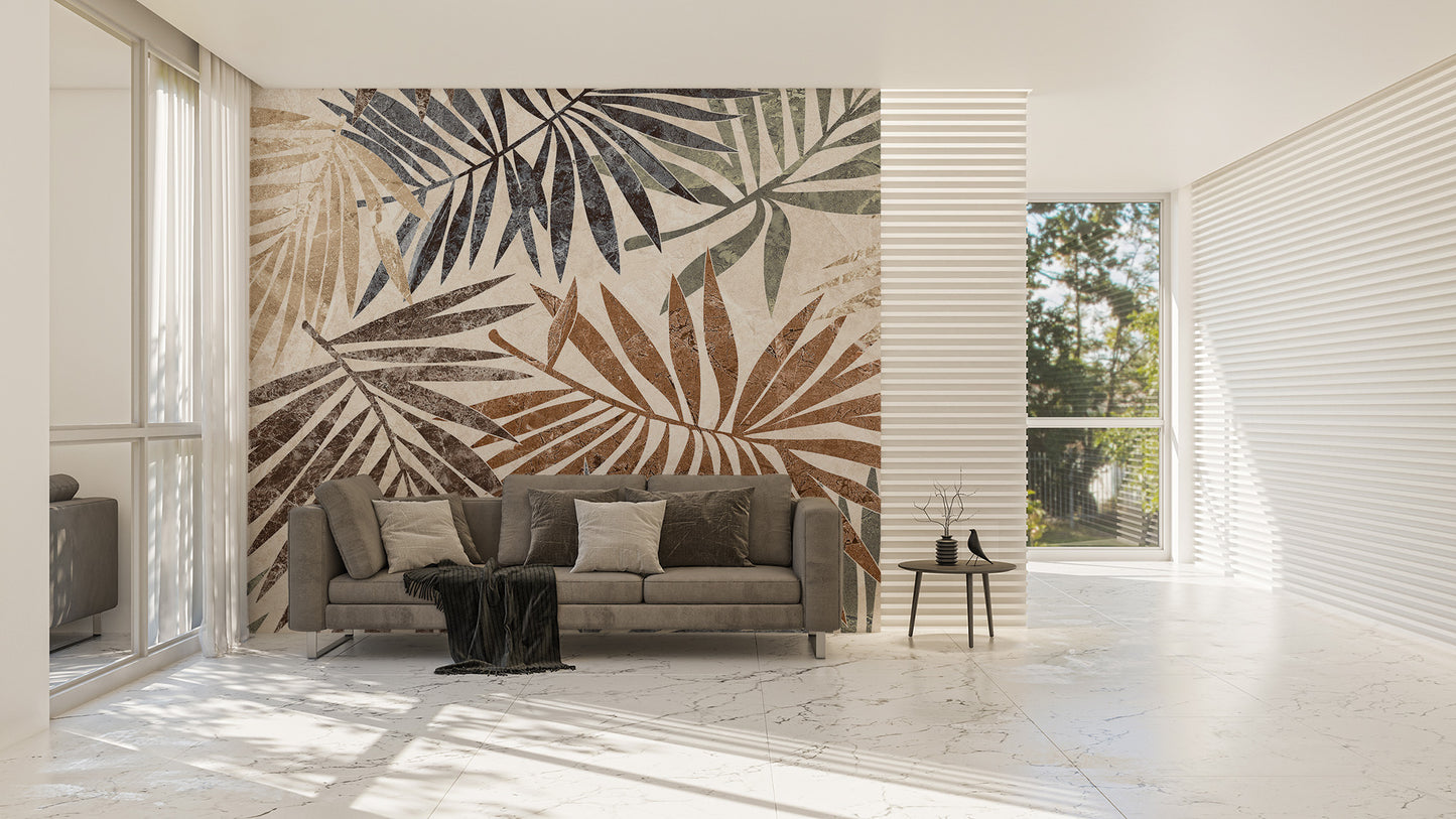 Rustic Palm Wall Mural - Giffywalls