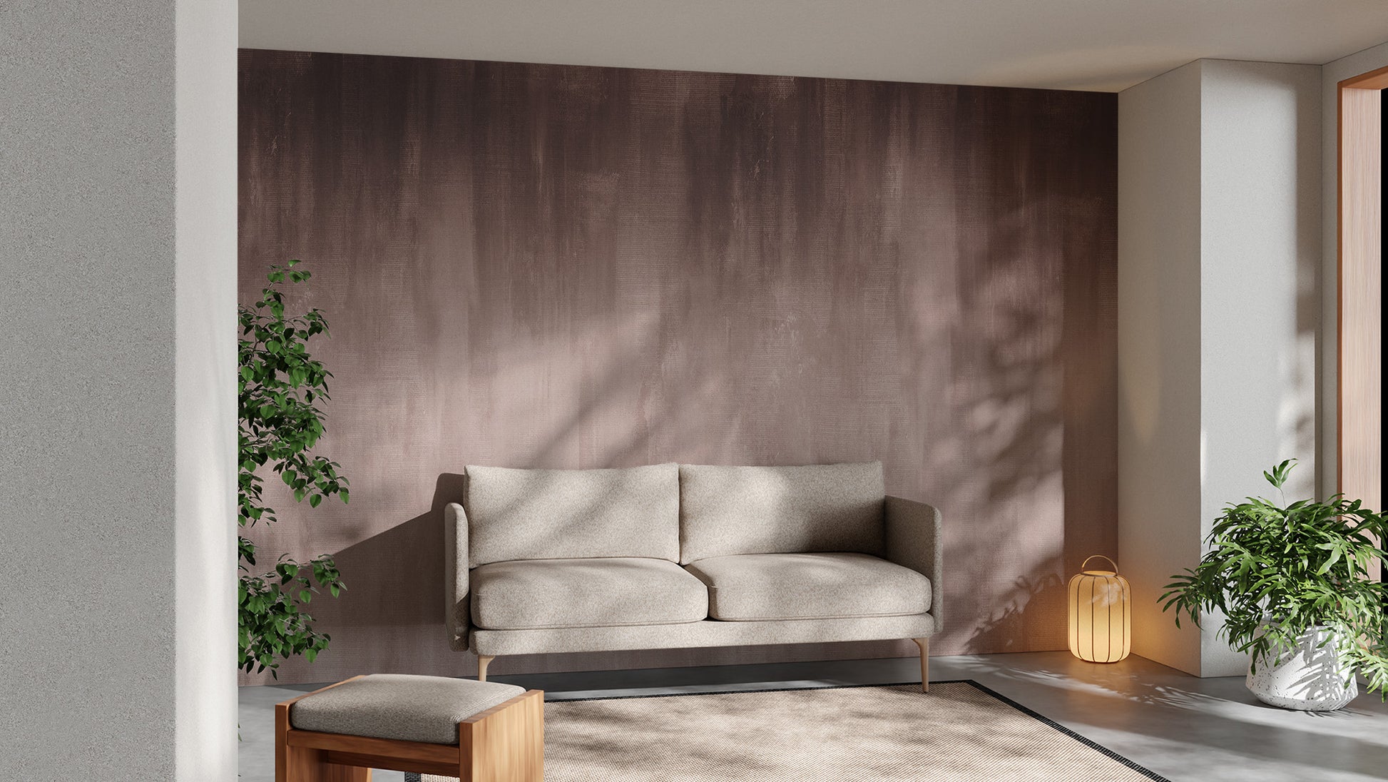 Soothing Brown Ombre Wall Mural - Giffywalls