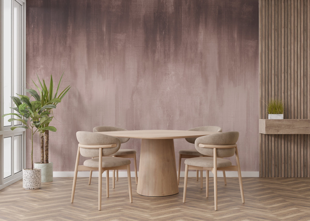 Soothing Brown Ombre Mural adds warmth to cozy kids rooms.