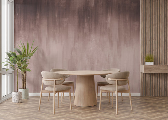 Soothing Brown Ombre Mural adds warmth to cozy kids rooms.