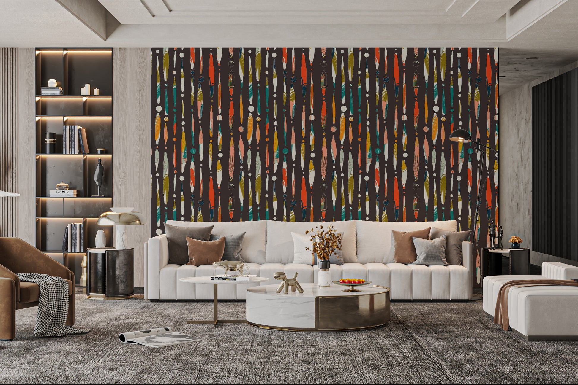 Bold Brushstroke Symphony Wallpaper Design
