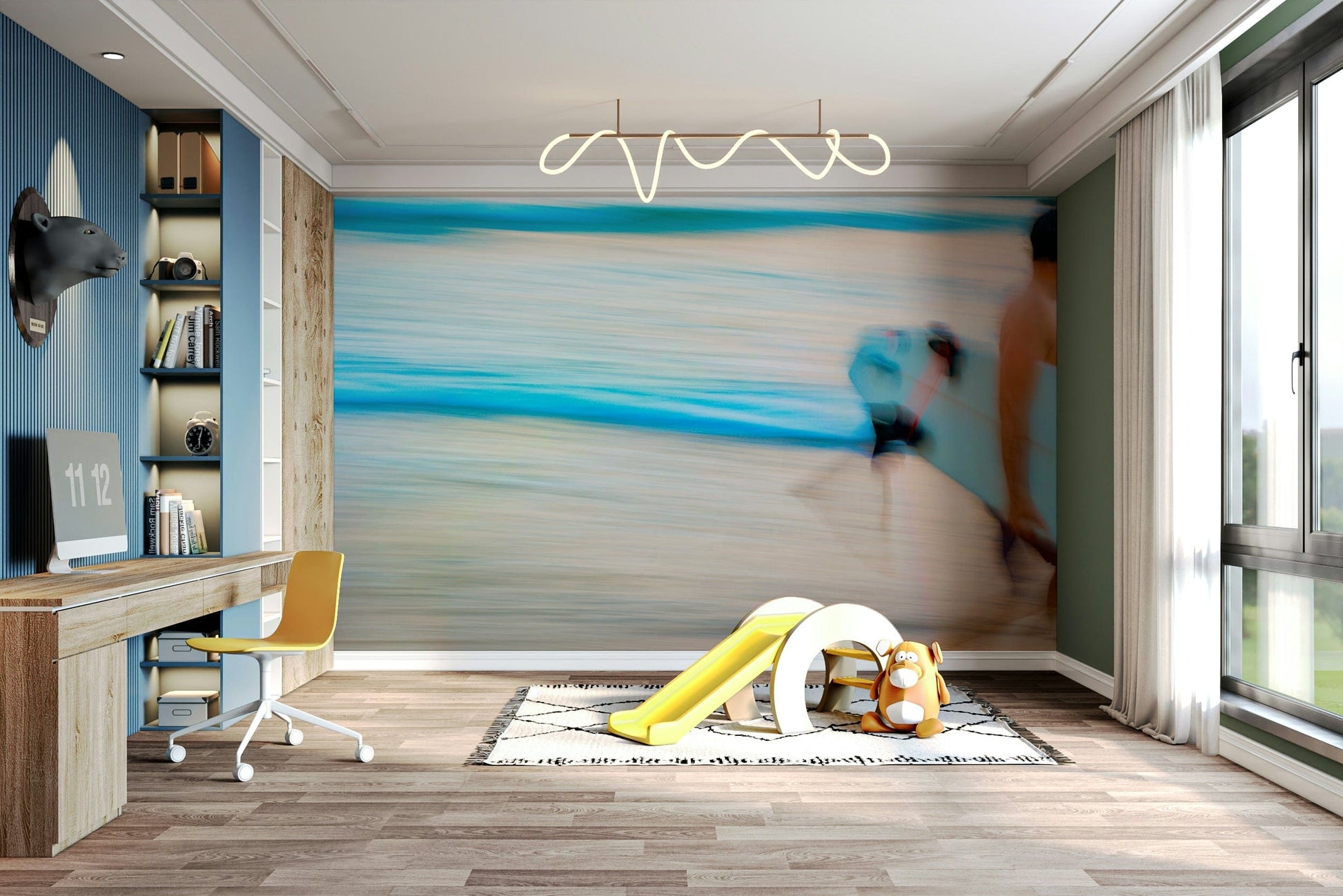 A classic ocean wallpaper for walls with a coastal theme.

