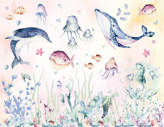 Créatures nautiques murales murales