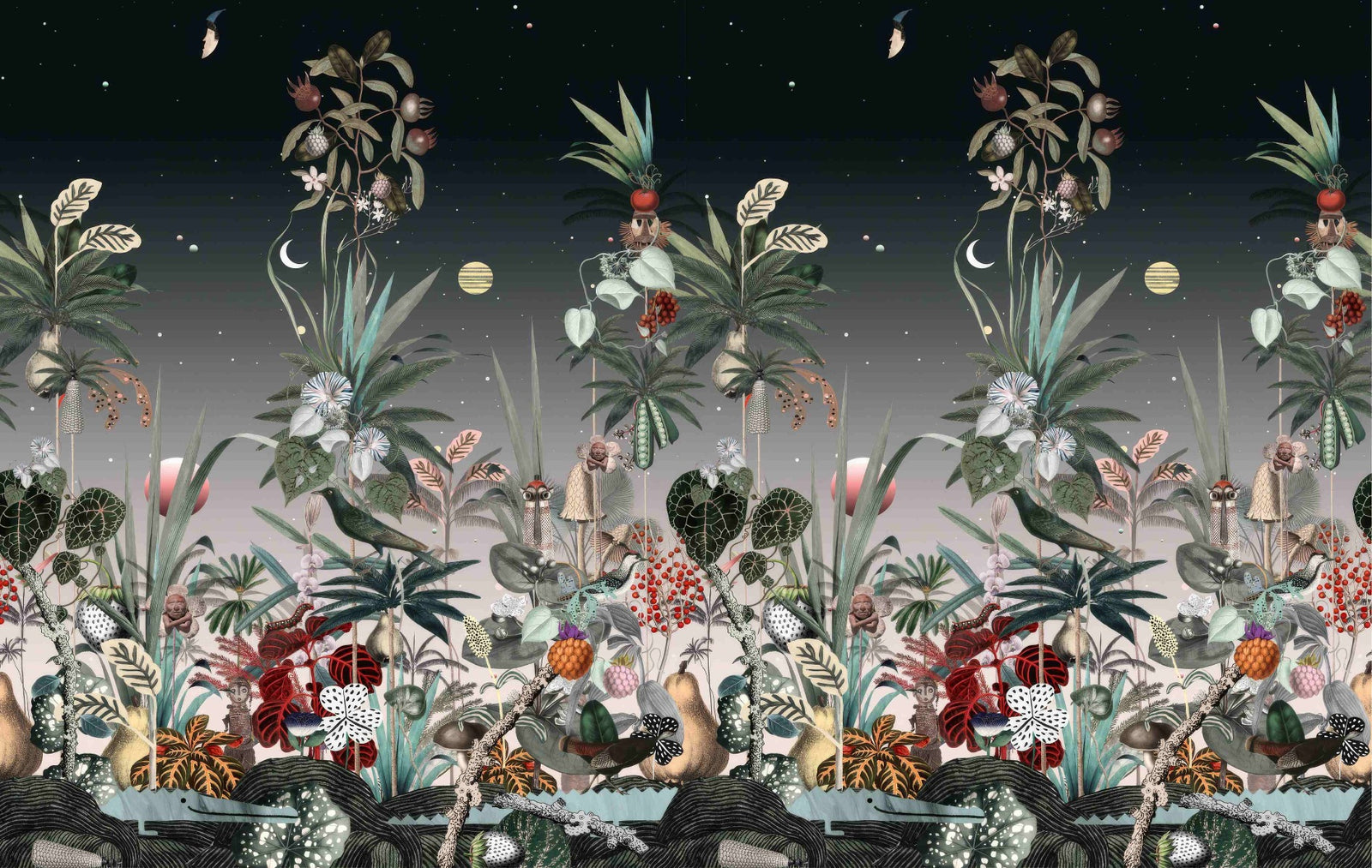 Midnight Botanic Wall Mural