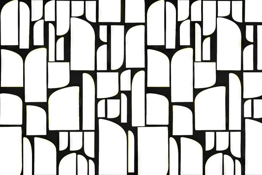 Monochrome Mosaic Tiles Mural