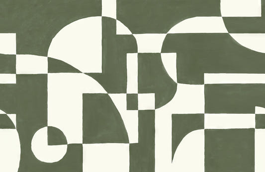 Murale di eleganza geometrica di smeraldo