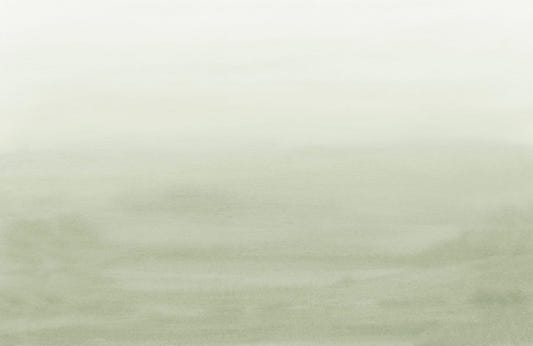 Fresque aquarelle verte serein