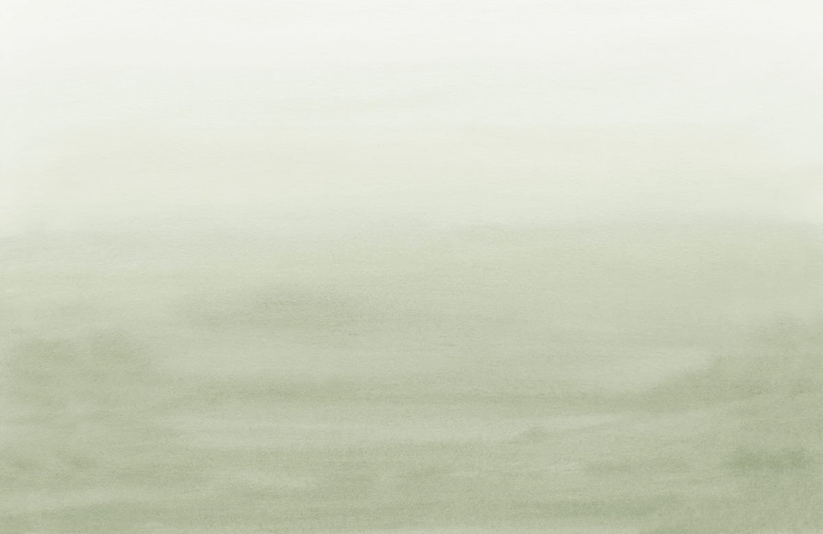 Fresque aquarelle verte serein