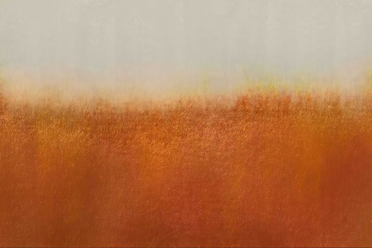 Rustikale orangefarbene Wandmalerei in your room — zoomed