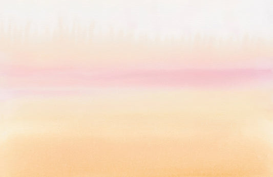 Peinture murale aquarelle effet coucher de soleil. Fresque murale ombrée au coucher du soleil.