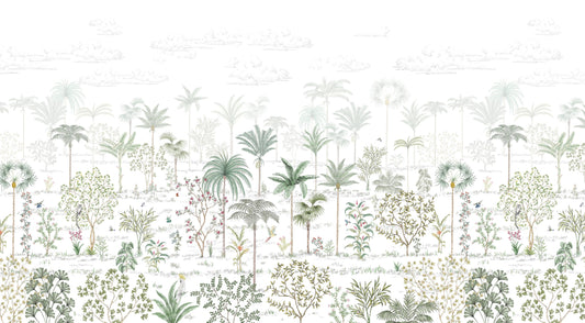 Tropische jungle muur muurschildering
