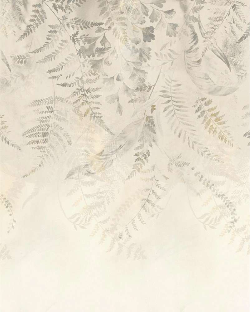Herbarium Wallpaper Mural in your room — zoomed